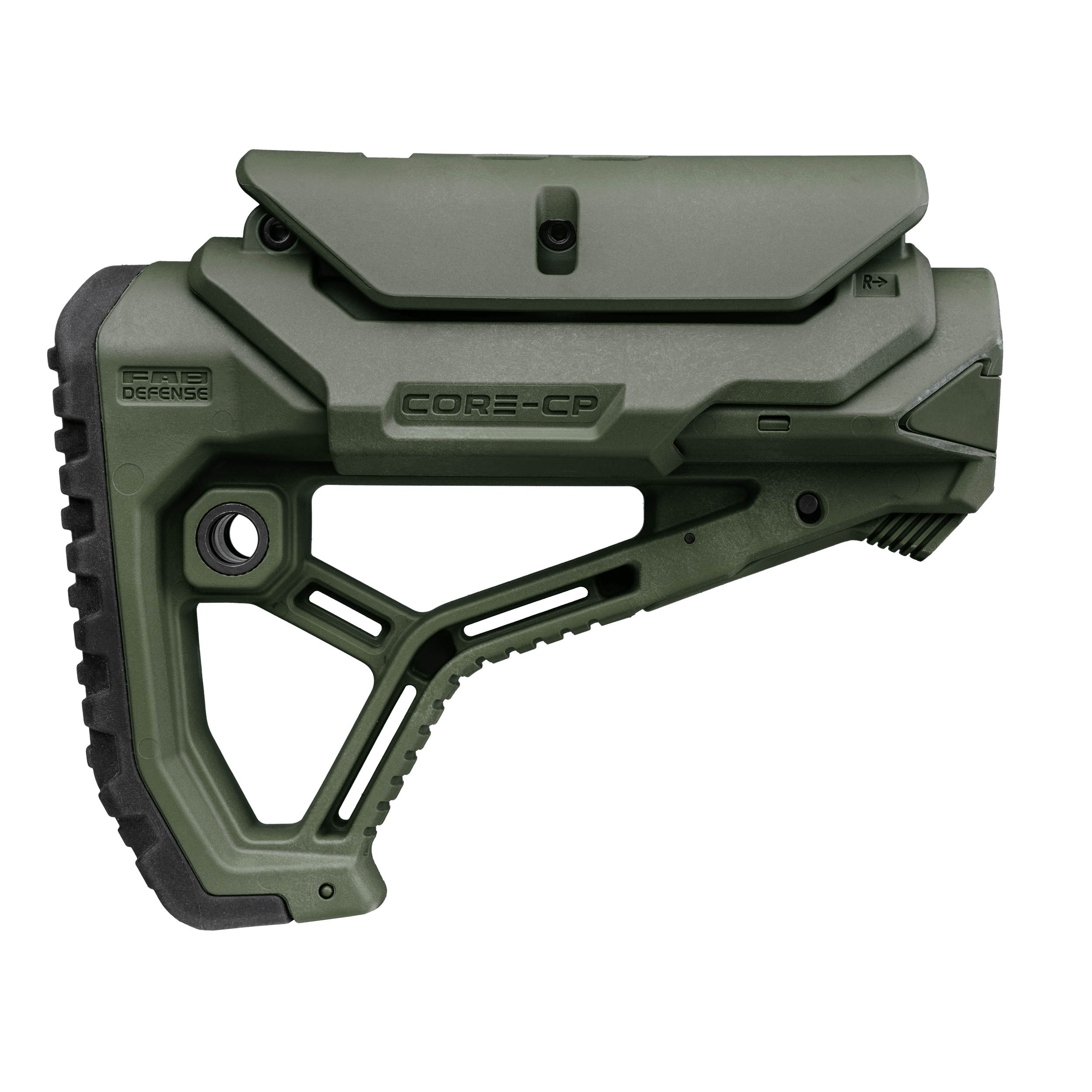 GL-CORE CP AR15 / M4 ergonomisch geformte Schulterstütze mit verstellbarer Wangenauflage