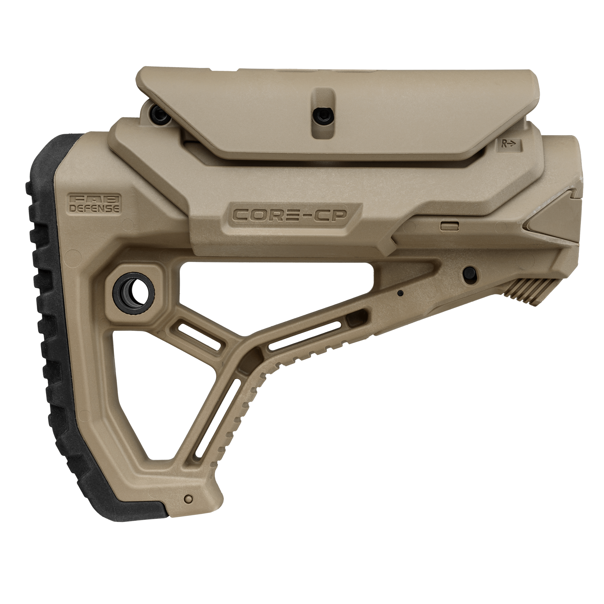 GL-CORE CP AR15 / M4 Ergonomisch geformte Schulterstütze mit verstellbarer Wangenauflage