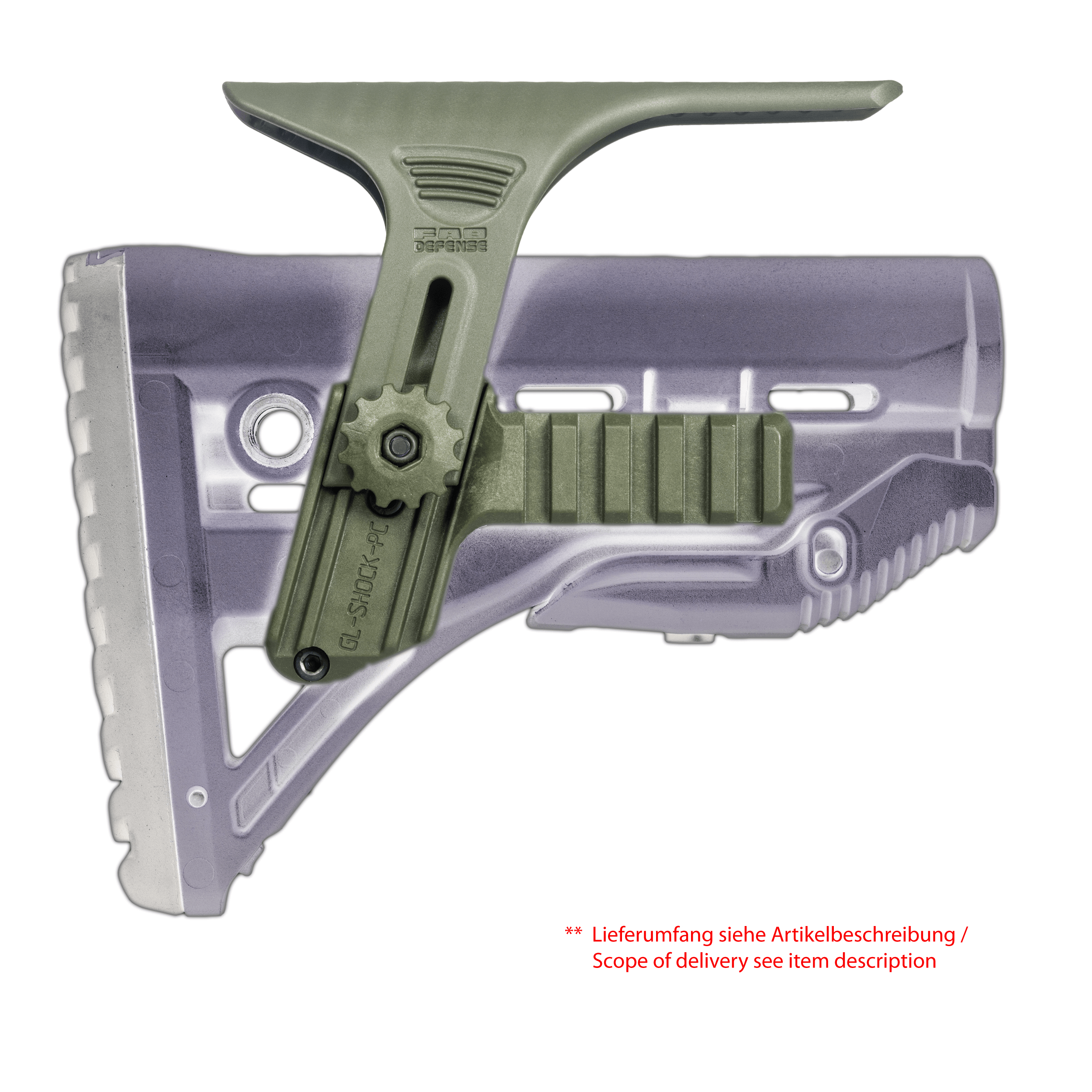 GSPCP Cheek Rest Kit With Dual Picatinny Rails For GL-SHOCK CHEEK REST KIT WITH DUAL PICATINNY RAILS FOR GL-SHOCK
