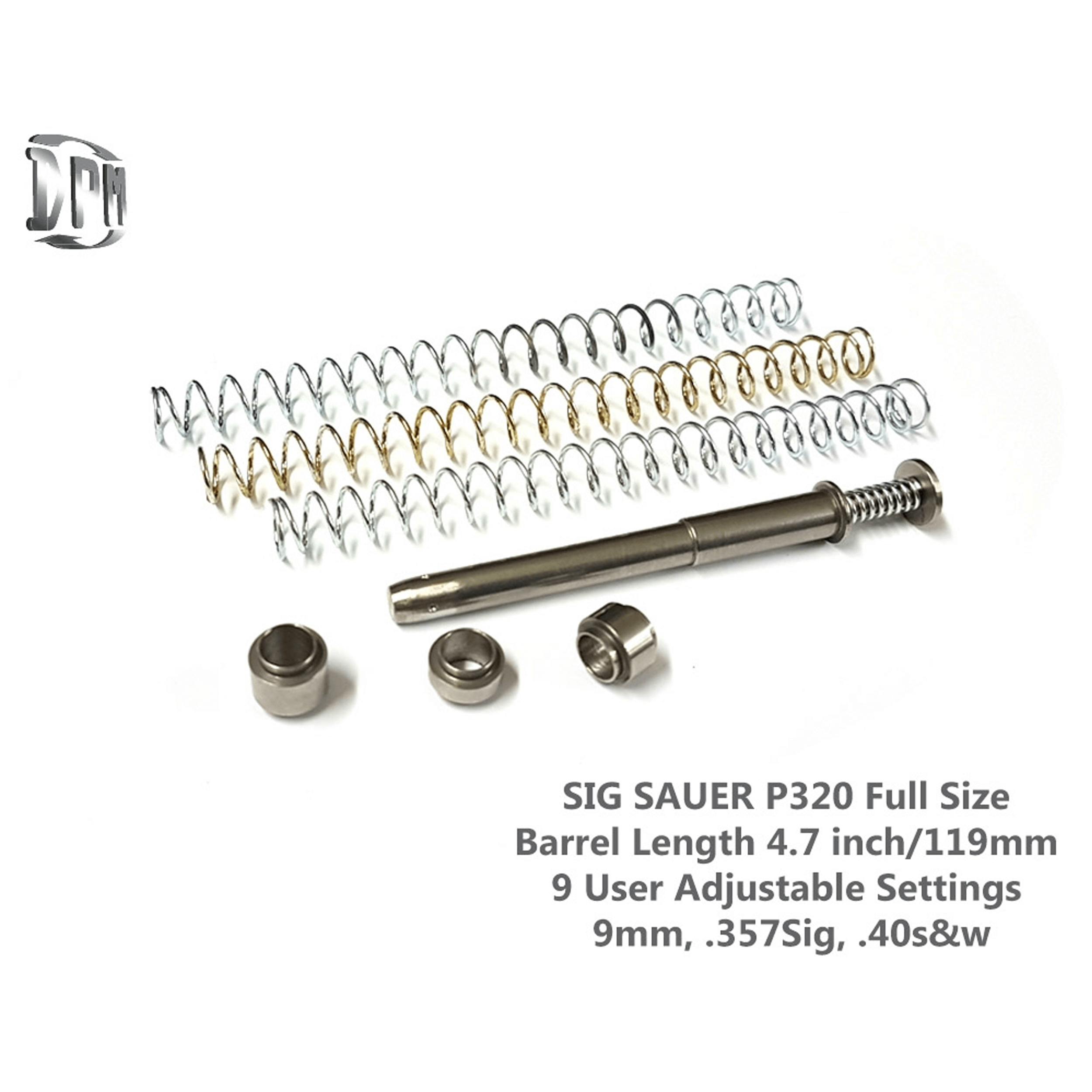 Sig Sauer P320 Full Size 9 User adjustable settings Barrel 4,7" / 9mm , .357Sig , 40S&W , .45ACP