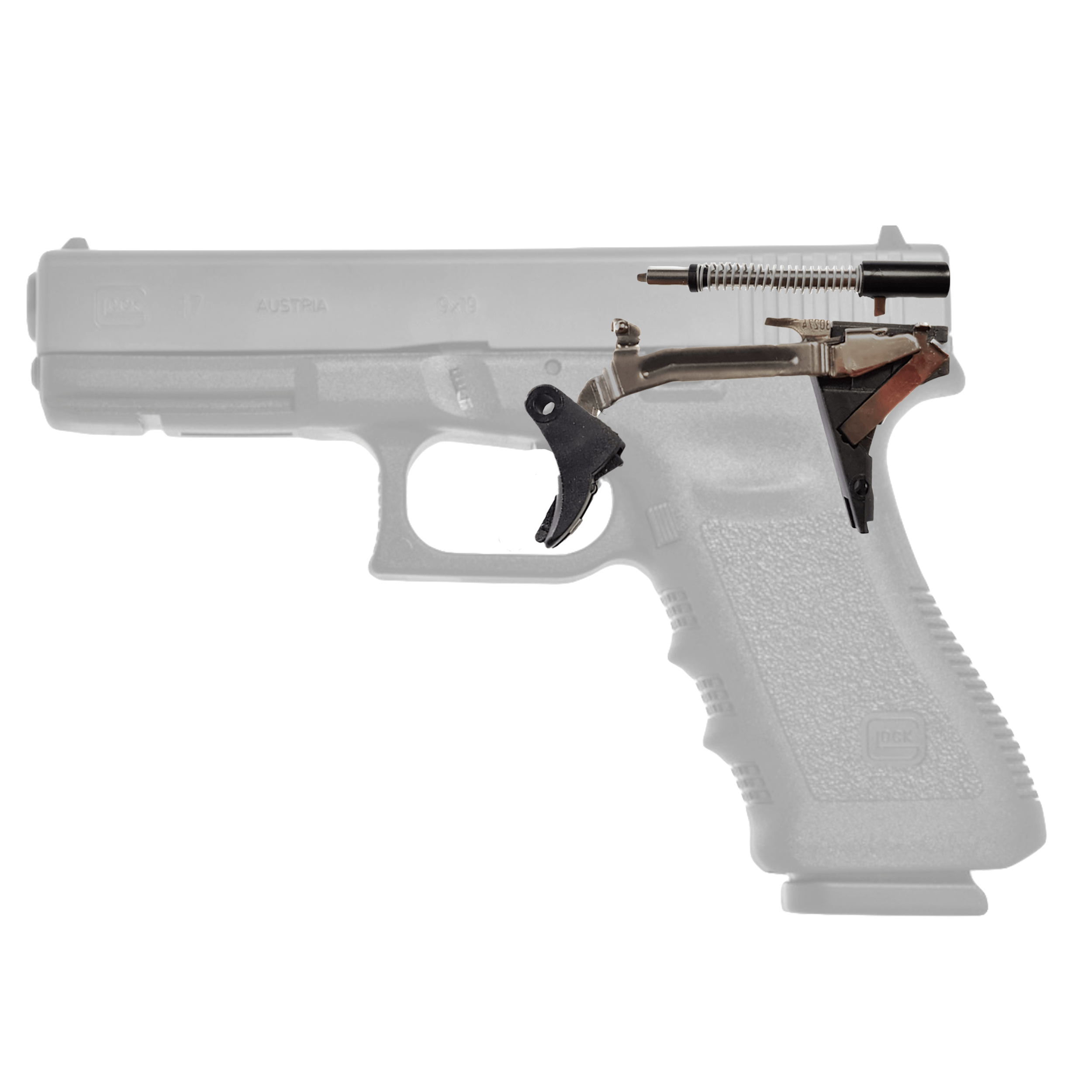 LA-GRT-C Reset Trigger Glock 9mm / .40 S & W / .357 SIG - Gen 4