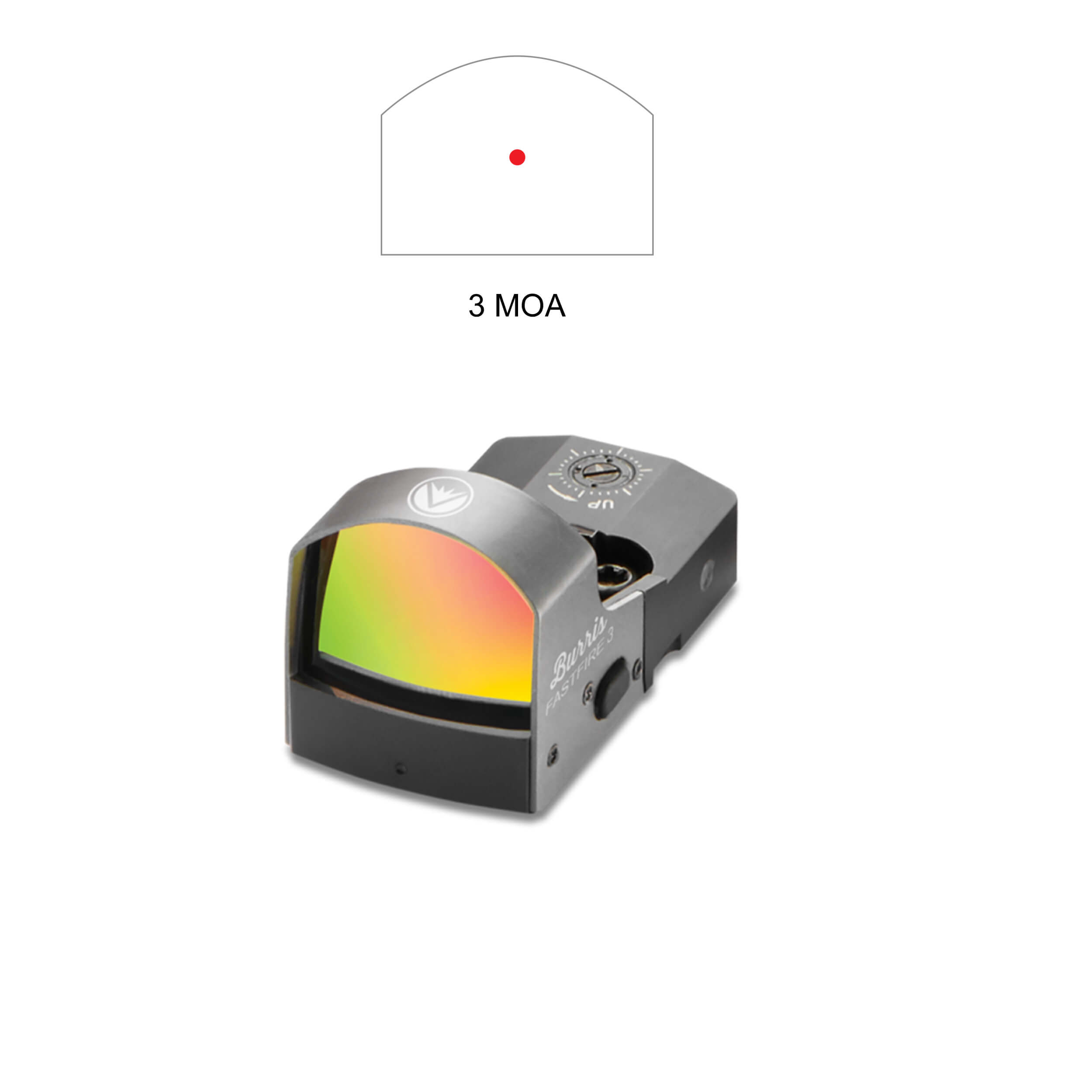 Burris FastFire III Red Dot Reflex Sight, 3 MOA Dot with Picatinny Mount - Waterproof