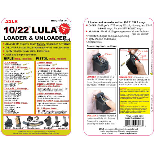 maglula® Ruger 10/22 .22LR LULA™ magazine loader & unloader set – Black LU30B