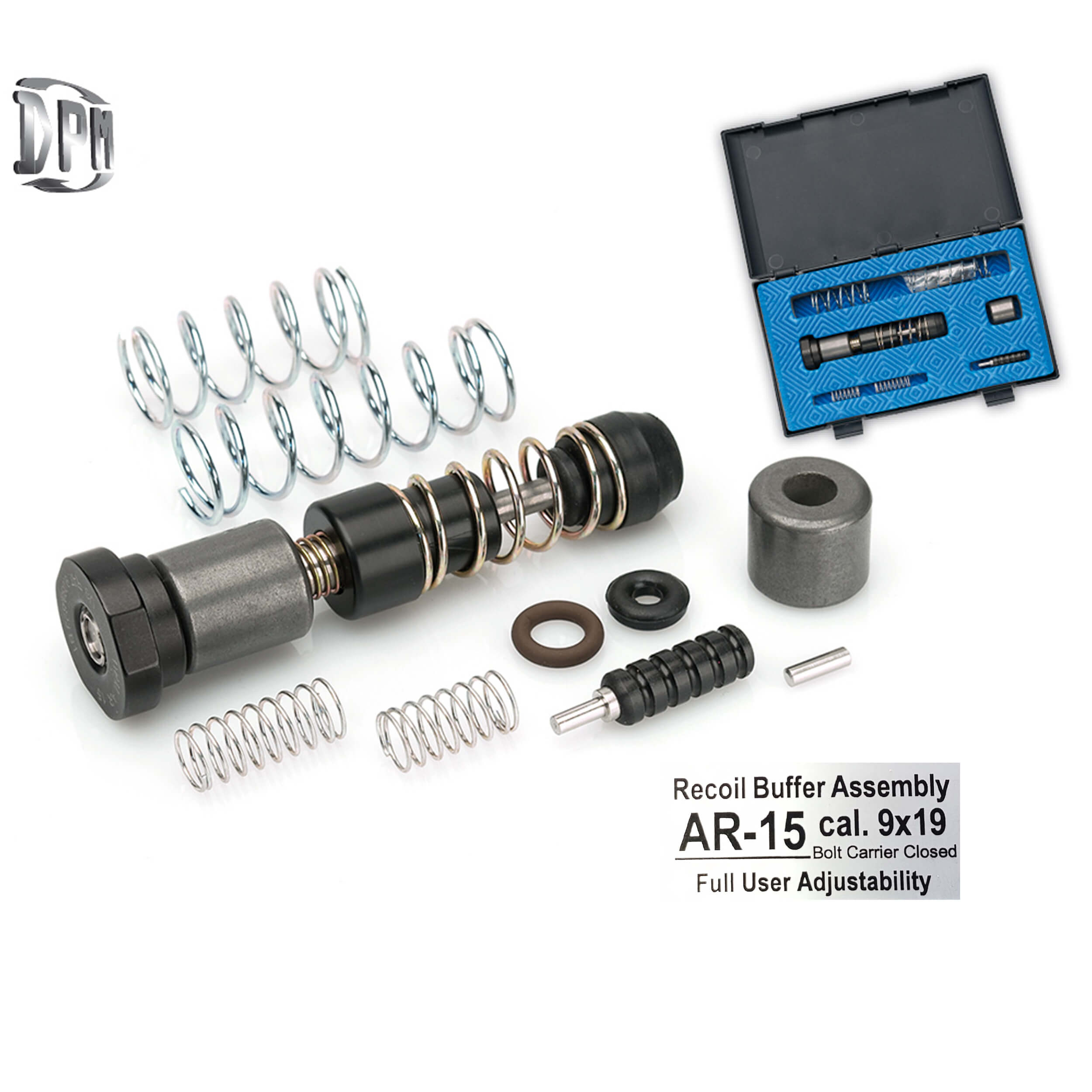 AR-15 - Special Version for 9mm Rifles MIL-SPEC (for 82mm /3.2 Inch Buffer silber)