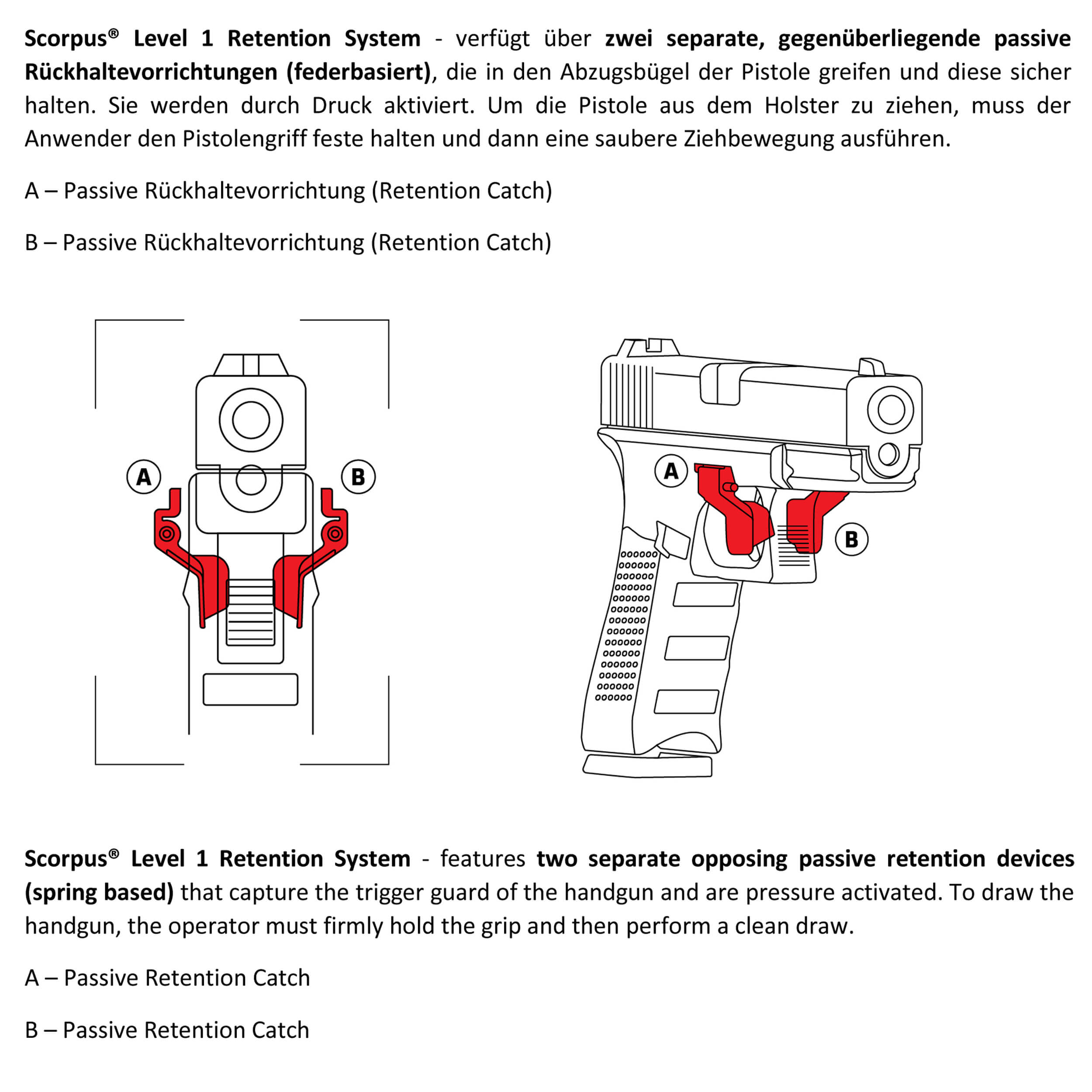 Jericho 941 (Level 1) M1 Holster (Paddle+Belt)