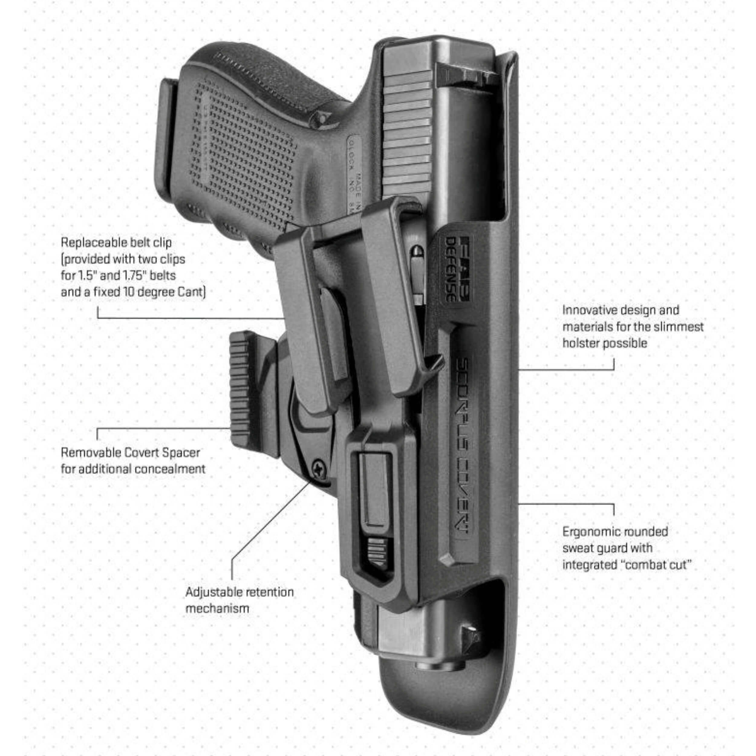 IWB Innenbundholster Glock 43 43X & 48 RECHTS HOLSTER