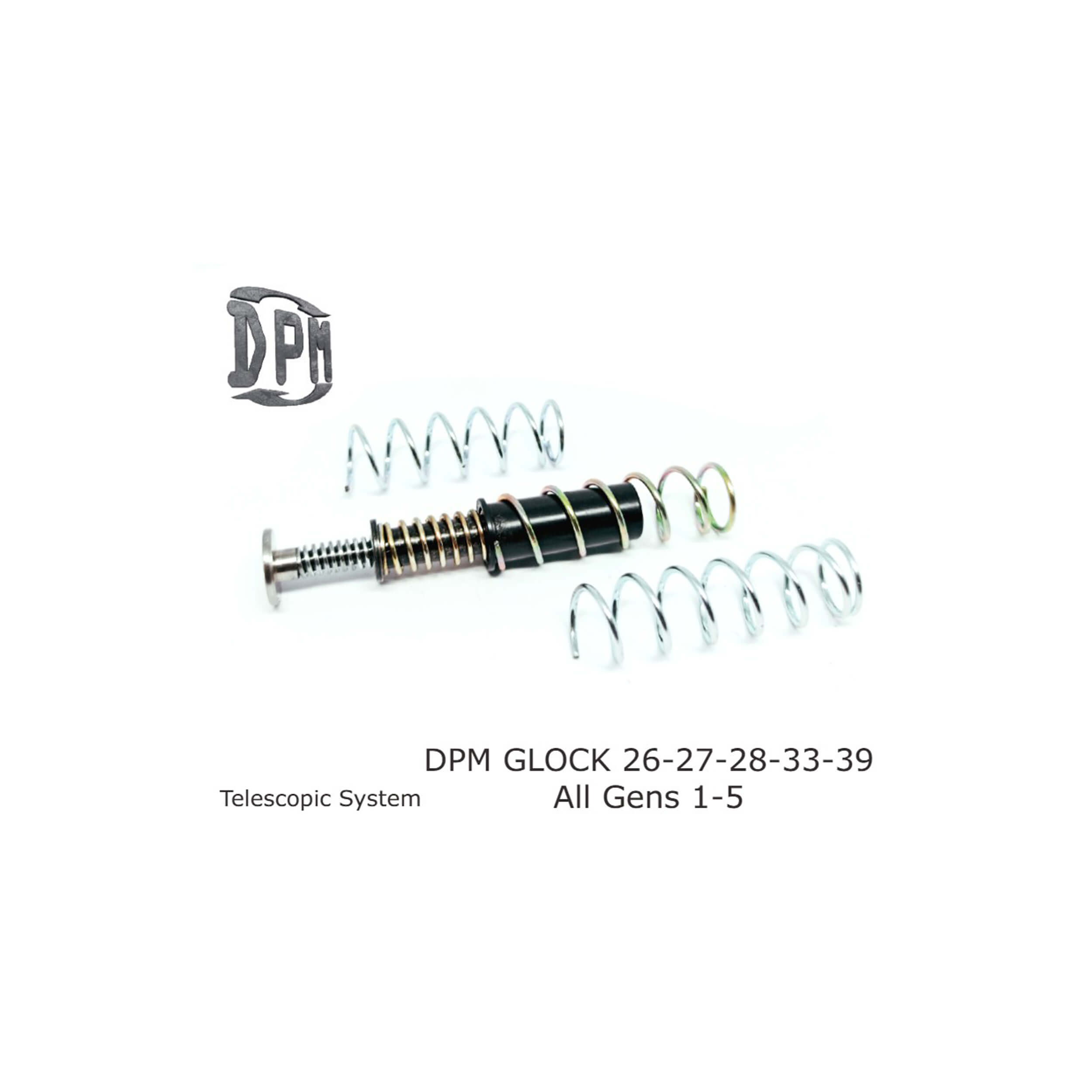 Glock 26 , 27 , 28 , 33 , 39 - Telescopic Recoil System GEN 1 , 2 , 3 , 4 , 5