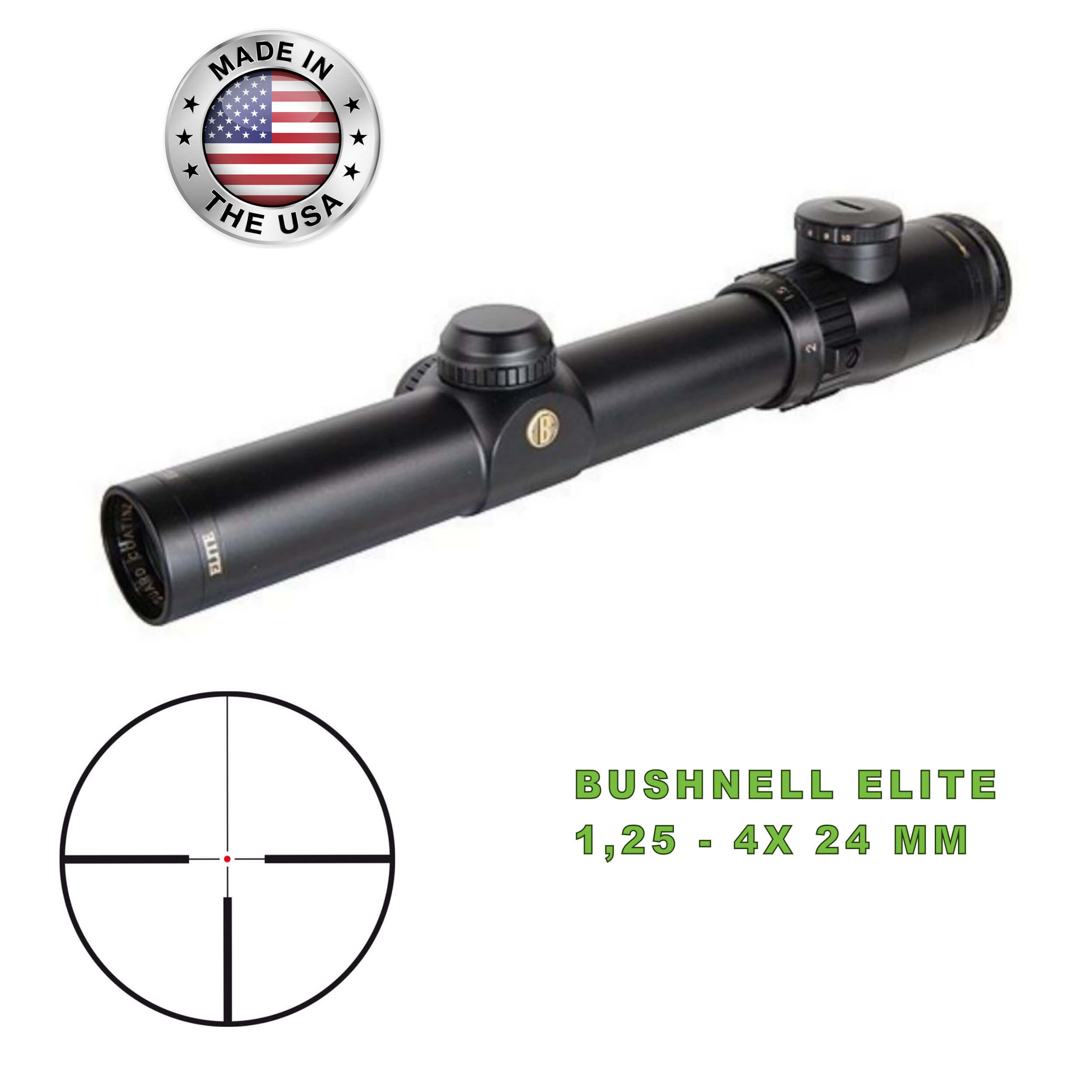 Bushnell Zielfernrohr Elite M 1,25-4x24, 4A, beleuchtet