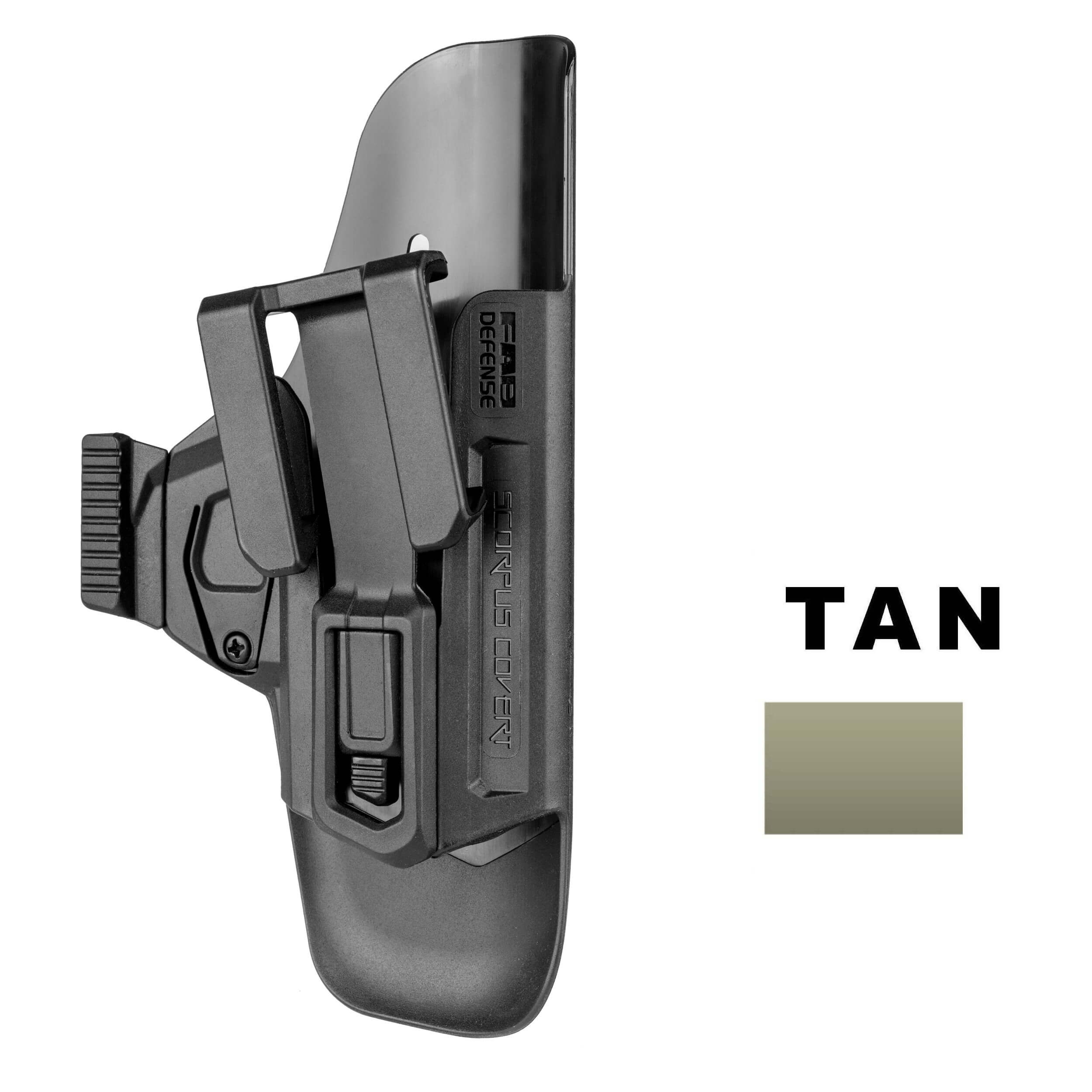 FAB Defense MULTI Scorpus IWB Inside Waiste Band - IWB-Holster (TAN) RIGHT HAND