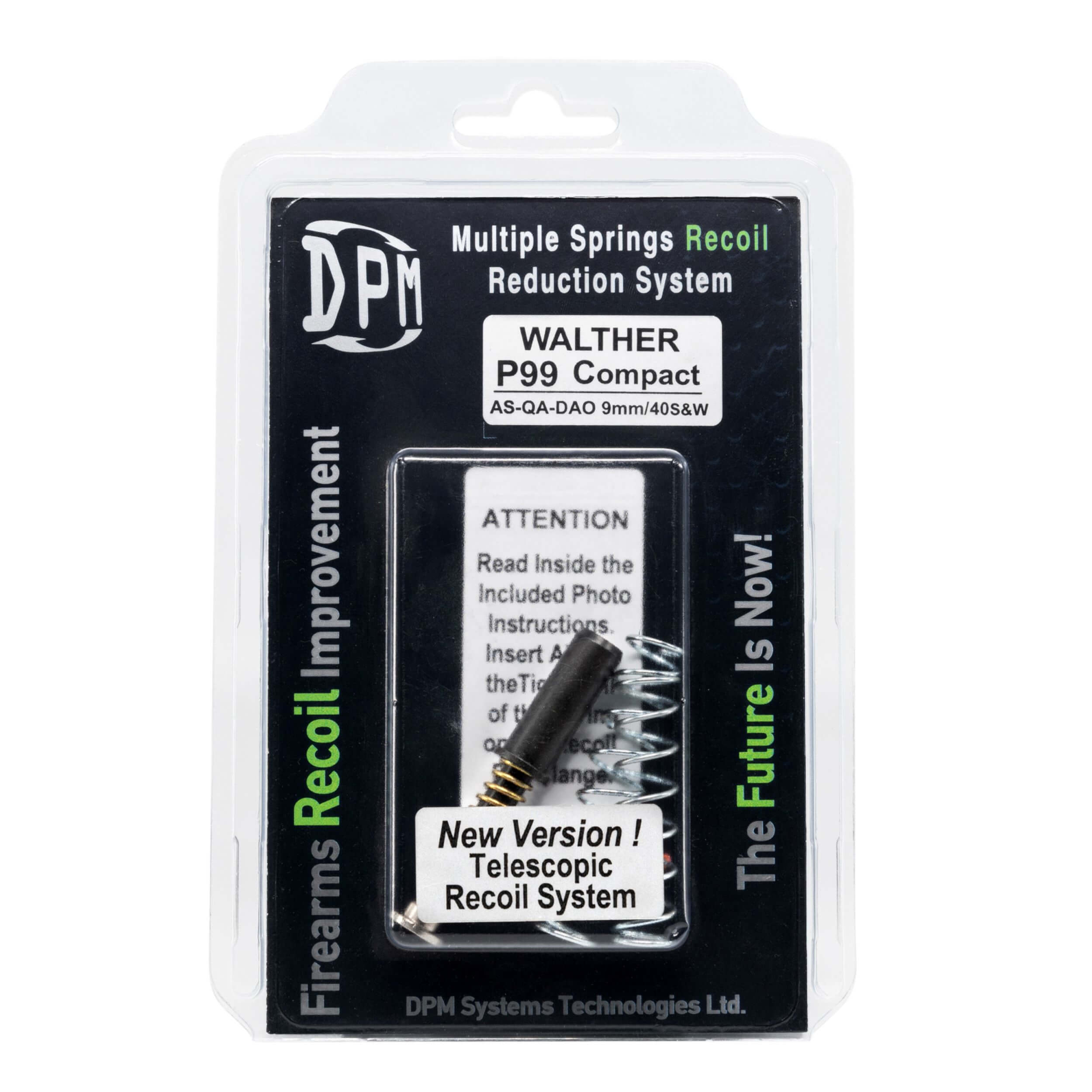 WALTHER P99 COMPACT AS – QA – DAO  9mm / .40 S&W Telescopic Recoil System